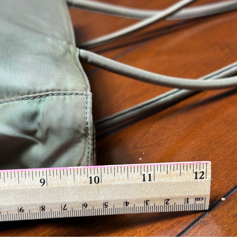 Authentic Prada Green Nylon Geometric Handbag. - image 4